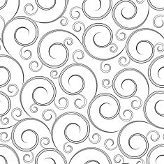 seamless abstract black floral background isolated N3