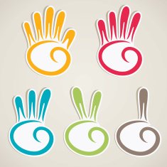 abstract counting hand