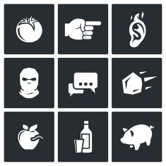 Shame ridicule icons Vector Illustration N2