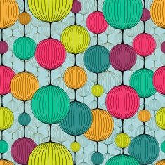 Abstract colorful chaplet seamless pattern N2