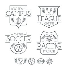 Sport badges and icons N2