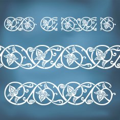 Seamless floral tiling border N15