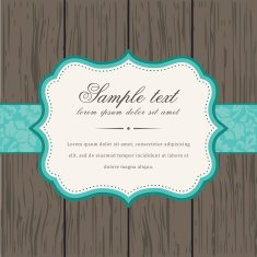 Vintage frame on the wood wall for invitation or announcement