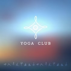 Blured background with yoga logo N12