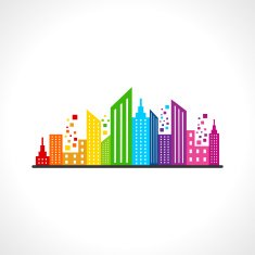 Abstract colorful building design N2