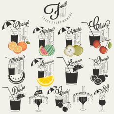 Retro vintage style Soft Drinks design N2