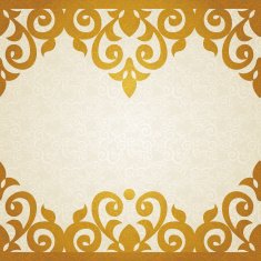 Vector ornate border in Victorian style N14