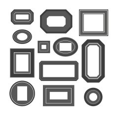 Set of black and white frames N5