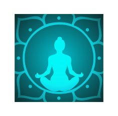 Vector Woman Doing Yoga with Lotus Flower