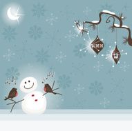Retro Christmas Snowman
