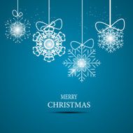 Christmas Snowflakes Background Vector Illustration N77