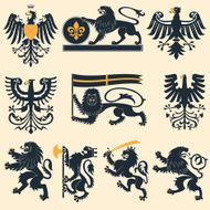 Heraldic lions and eagles N2