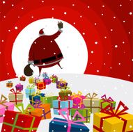 Santa Claus is coming Christmas card