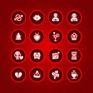 Set valentine&#039;s day icons love romantic symbols N2