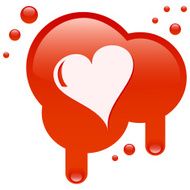 Heart on a blot