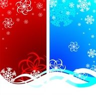 Christmas illustration with snowflakes N2