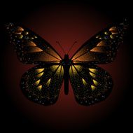 Glittering butterfly background