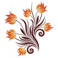 Vector Floral Swirl N15