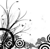 Floral Background with circles N3