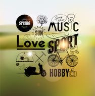 Spring typography background N2
