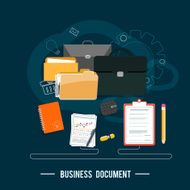 Business documents concept