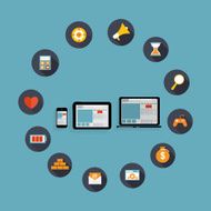 Responsive web design icon Vector Illustration N7