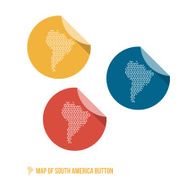 Map of South America Button