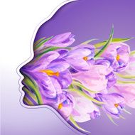 Beautiful young woman with flowers in hair N14