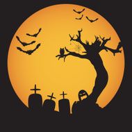Grunge Halloween night background