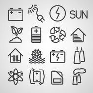 Energy and resource icon set N12