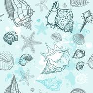 Sea background Hand drawn vector illustration N10