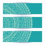Set banners with lace pattern