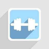 Vector blue icon on gray background Eps10 N52