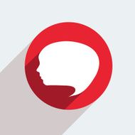 Vector red circle icon on gray background Eps10 N57