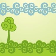 Cartoon trees background