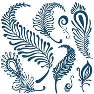 decorative feathers set