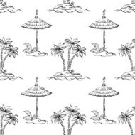 Seamless exotic pattern outline N2