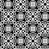 Floral seamless pattern in black and white N2