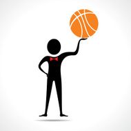 Man holding a basketball
