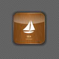 Sea wood application icons vector illustration N3