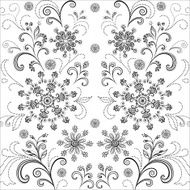 Flower background contours N13