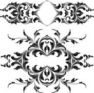 Symmetrical Black Scrolls