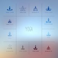 Set of logos for a yoga studio N5