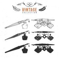Vintage retro old nib pen ink collection
