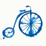 Vector vintage watercolor bicycle