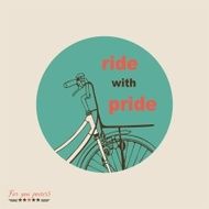 Retro poster template card with a bicycle N2