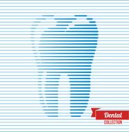 Abstract tooth made up from lines