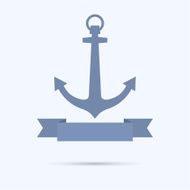 Anchor with Banner in the form of a flat tape