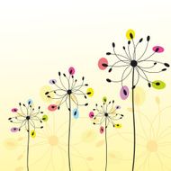 Abstract dandelion in the wind wallpaper N2