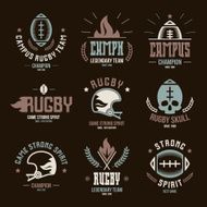 College rugby team badges N4